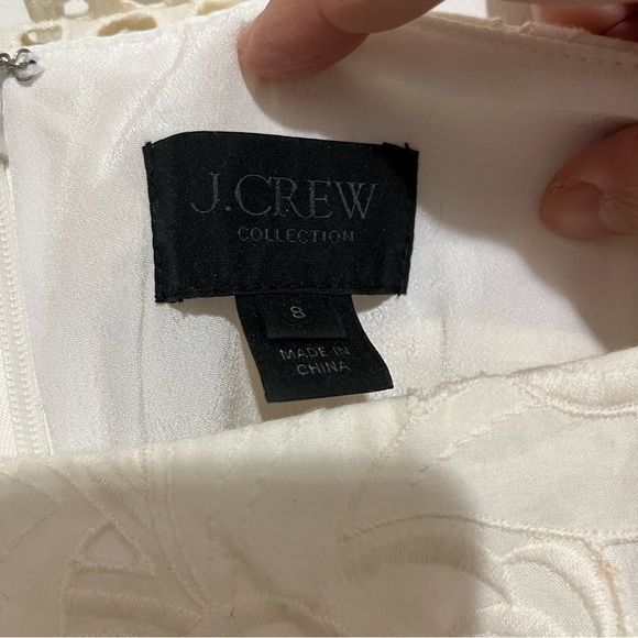 HOST PICK! NWOT J. Crew Collection Embroidered Eyelet Long Dress, Sz 8, Cream - Picture 5 of 10